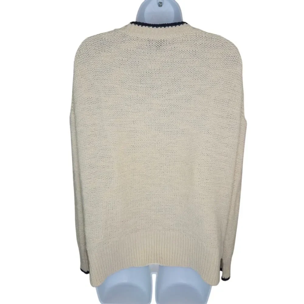 J. Crew Chunky Knit Crewneck Sweater Size Large